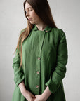 Apple Green Emma Linen Coat, Size M