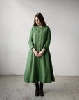 Apple Green Emma Linen Coat, Size M