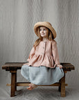 Peach Ruffle Linen Jacket