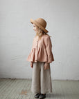 Peach Ruffle Linen Jacket