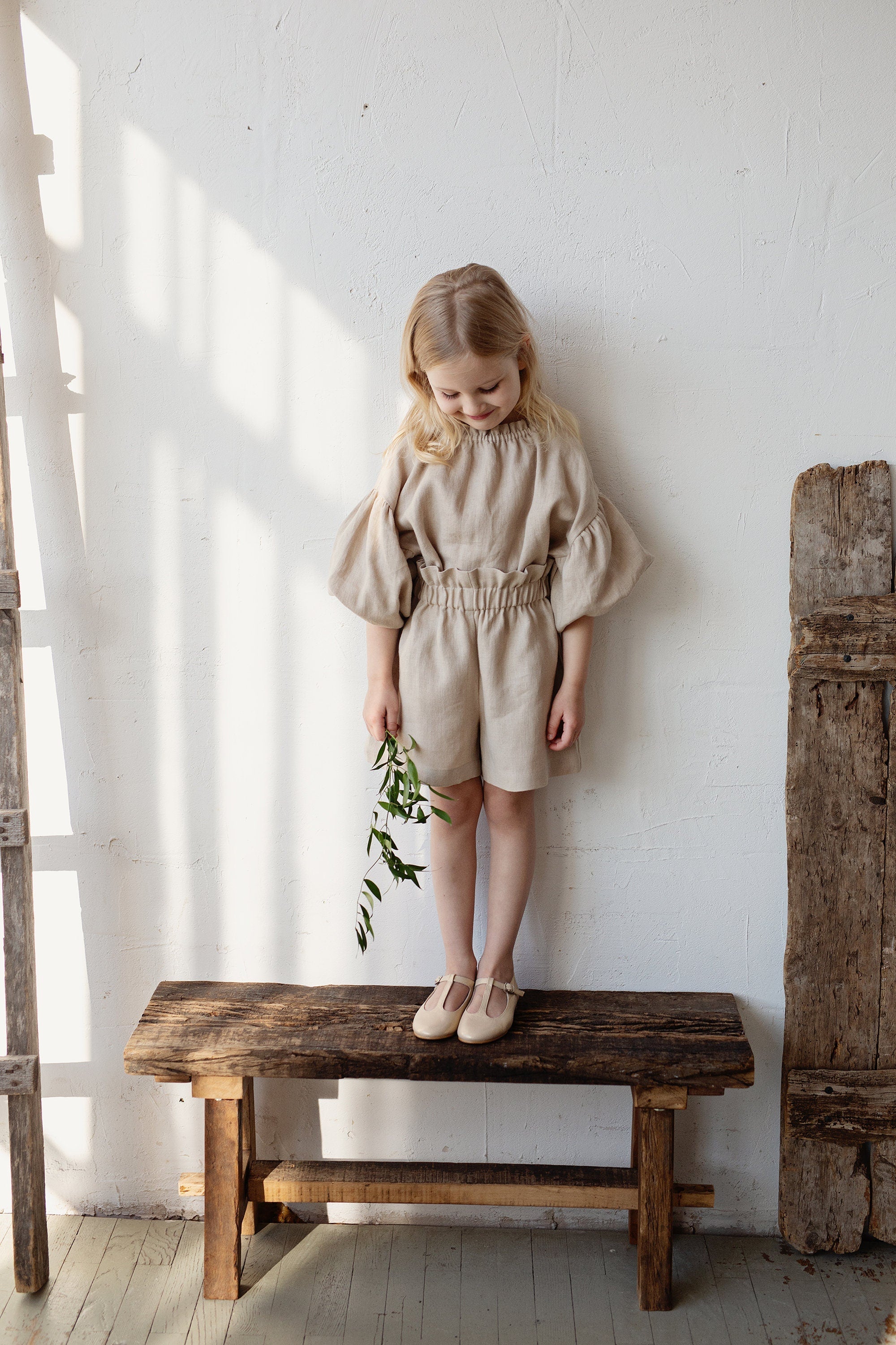 Sand Parachute Linen Tunic, Sizes 3-4 years and 4-5 years