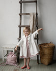 White Ruffle Linen Coat