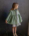 Mint Ruffle Linen Coat