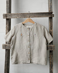 Natural Short Sleeve Classic Linen Shirt