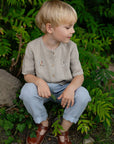 Natural Short Sleeve Classic Linen Shirt