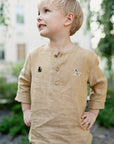 Hay Long Sleeve Button Linen Shirt