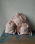 Cake Pastel Pink Linen Pouch Bag