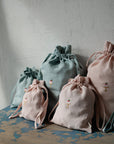 Cake Pastel Blue Linen Pouch Bag