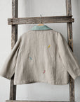 Sweets Natural Peter Pan Collar Linen Jacket, Size 4-5 years