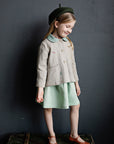 Sweets Natural Peter Pan Collar Linen Jacket, Size 4-5 years