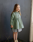 Mint Ruffle Linen Coat