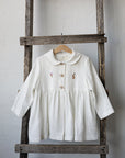 White Ruffle Linen Coat