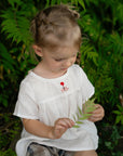 White Short Sleeve Linen Tunic