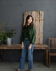 Forest Green Kimono Linen Tunic