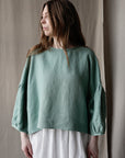 Mint Kimono Linen Tunic