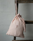 Cake Pastel Pink Linen Pouch Bag