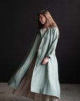 Mint Emma Linen Coat