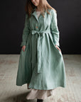 Mint Emma Linen Coat