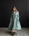 Mint Emma Linen Coat