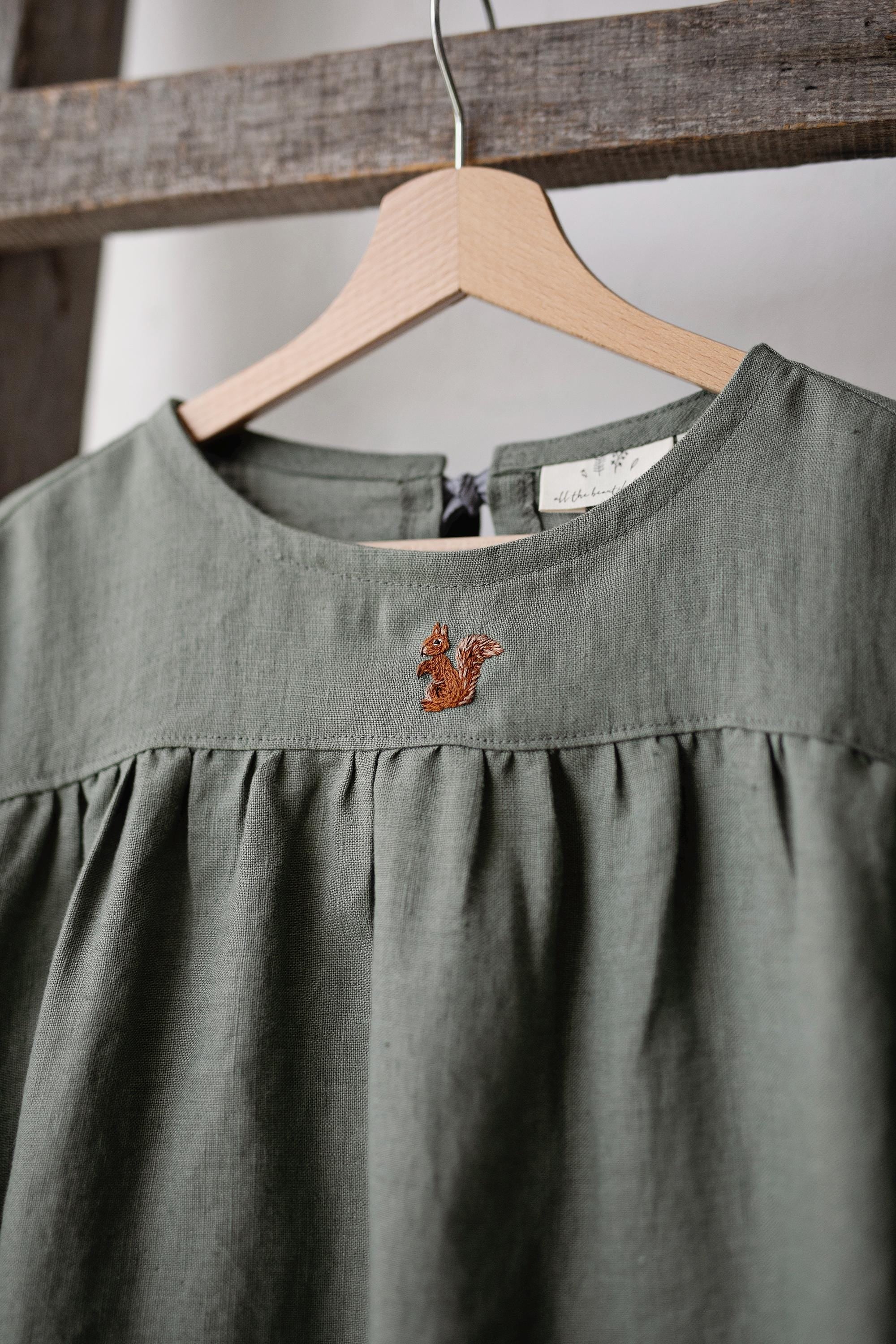 Sage Victorian Linen Tunic