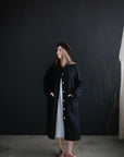 Black Classic Linen Coat