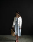 White Peter Pan Collar Linen Jacket