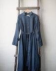 Blue Stripe Emma Linen Coat