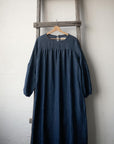 Blue Stripe Victorian Linen Dress