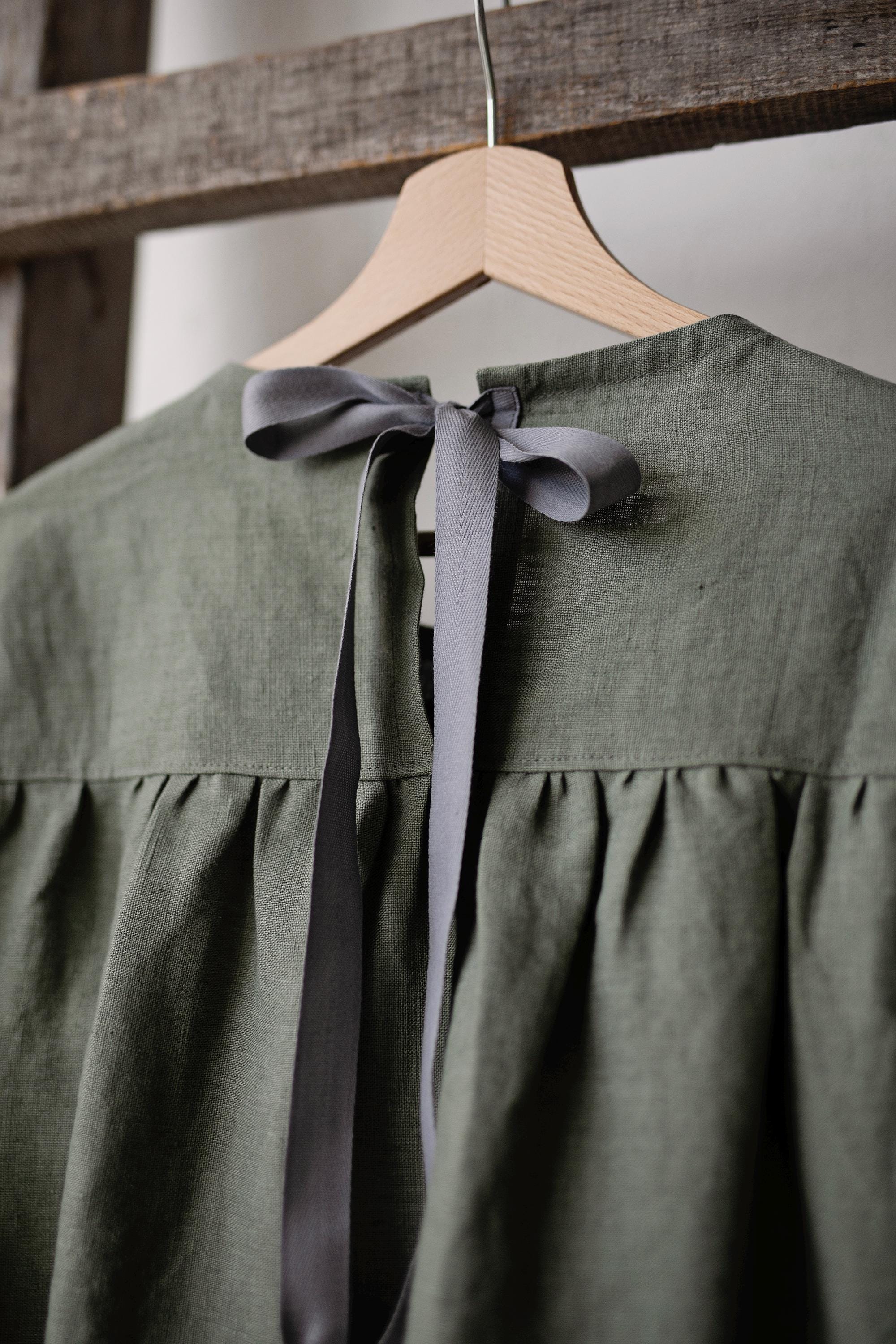 Sage Victorian Linen Tunic