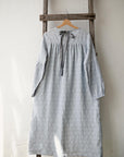 Blue Polka Dot Victorian Linen Dress