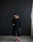 Black Classic Linen Coat