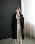 Black Classic Linen Coat