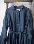 Blue Stripe Emma Linen Coat