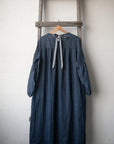 Blue Stripe Victorian Linen Dress