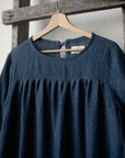 Blue Stripe Victorian Linen Dress