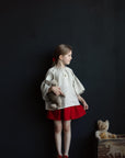 Strawberry Midi Linen Skirt, 5-6 years