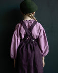 Plum Cross Back Linen Pinafore, 5-6 years