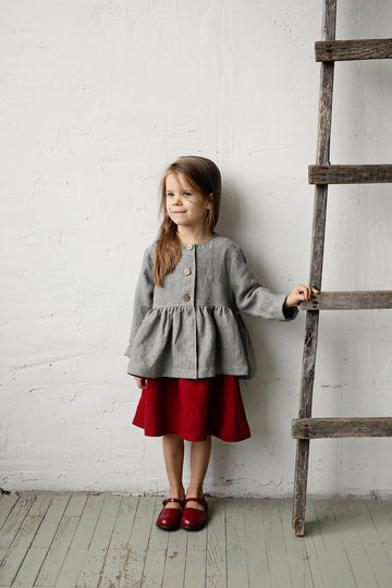 B&W Stripe Ruffle Jacket