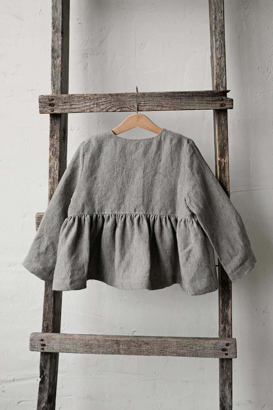B&W Stripe Ruffle Jacket