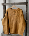 Mustard Long Sleeve Button Linen Shirt