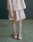 Baby Pink Midi Linen Skirt