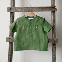 Apple Green Short Sleeve Button Shirt