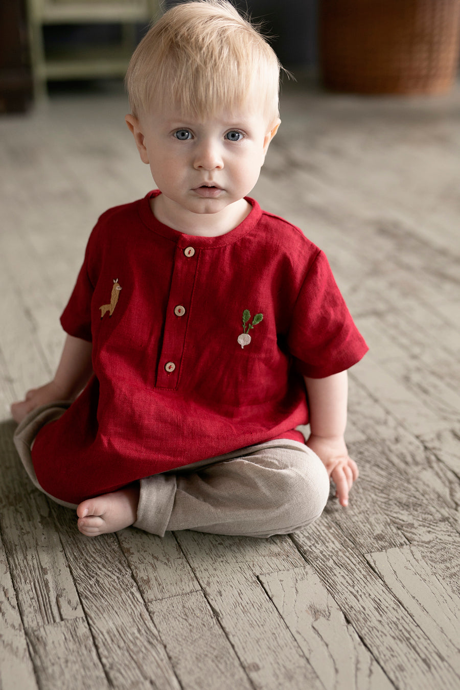 Cherry Short Sleeve Button Shirt