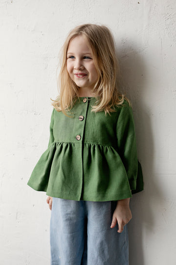 Apple Green Ruffle Jacket