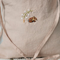 Fawn and Lily of the Valley Crossbody Bag with Handles