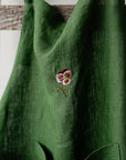 Apple Green Traditional Linen Apron