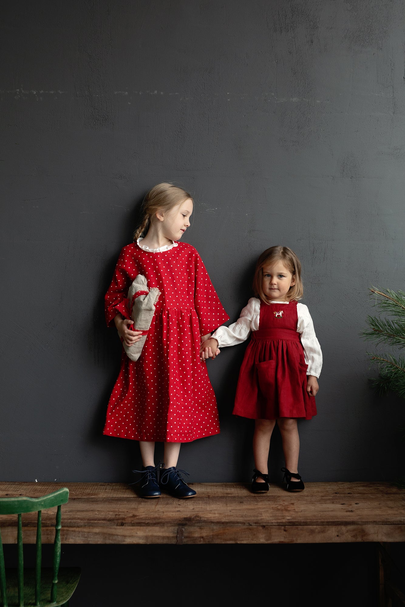 Red Polka Dot Exclusive North Linen Dress