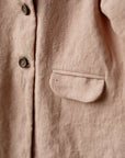 Peach Long Linen Coat