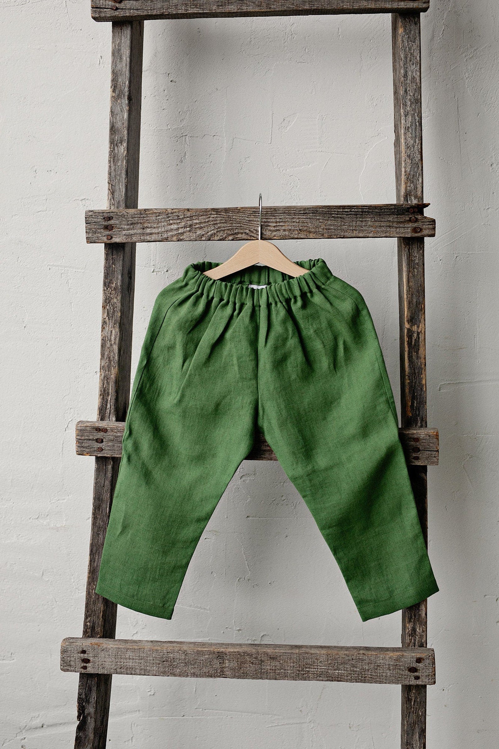 Apple Green Linen Pants