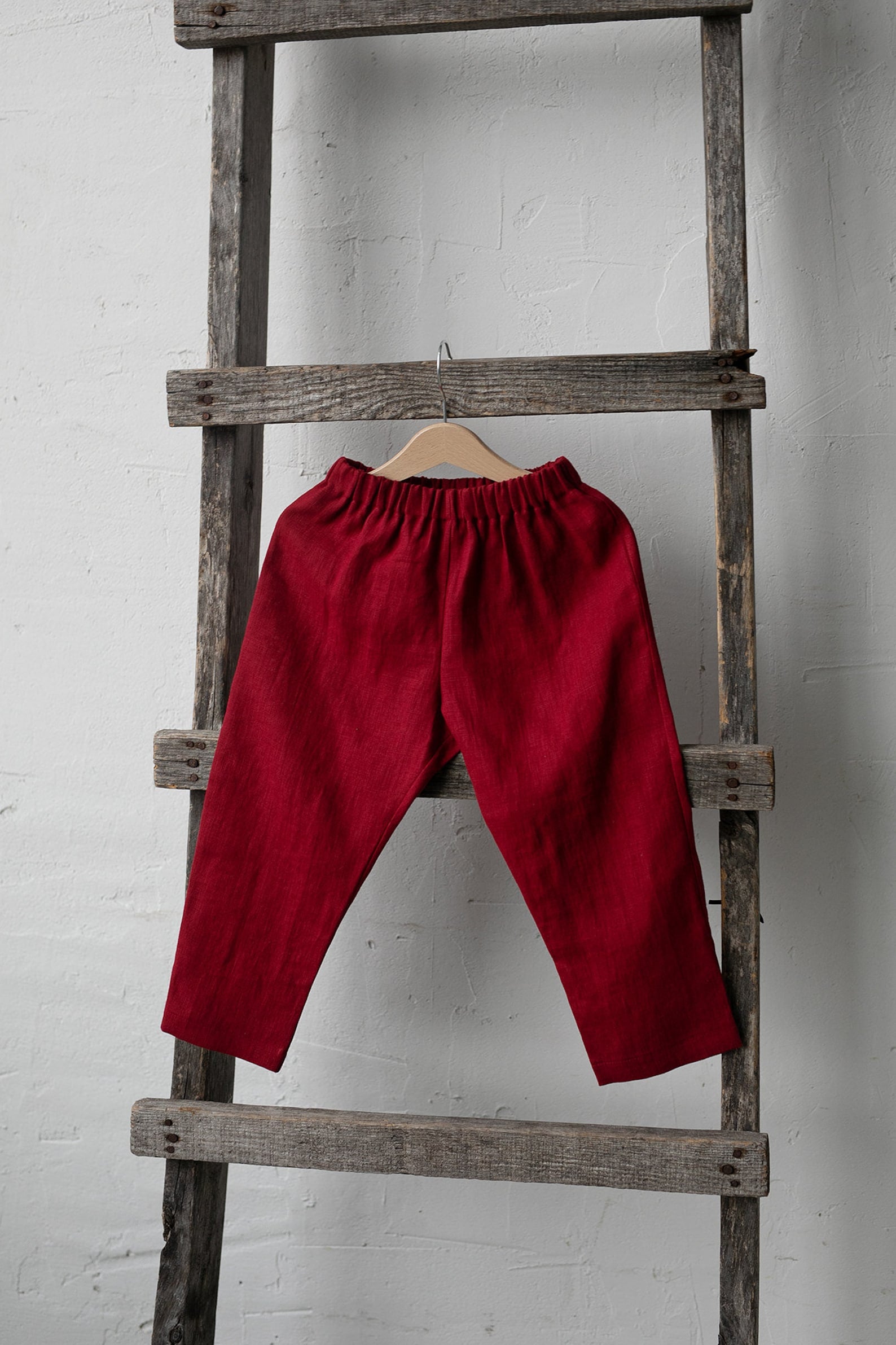 Cherry Linen Pants